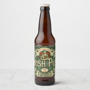 Étiquette Pour Bouteilles De Bière Pub irlandais Jour de la Saint Patrick personnalis