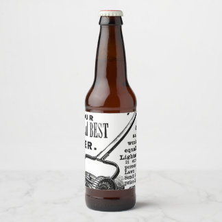 Étiquette Pour Bouteilles De Bière Publicité vintage tondeuse à gazon