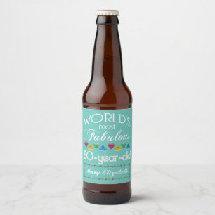 Étiquette Pour Bouteilles De Bière quatre-vingtième Anniversaire la plupart de