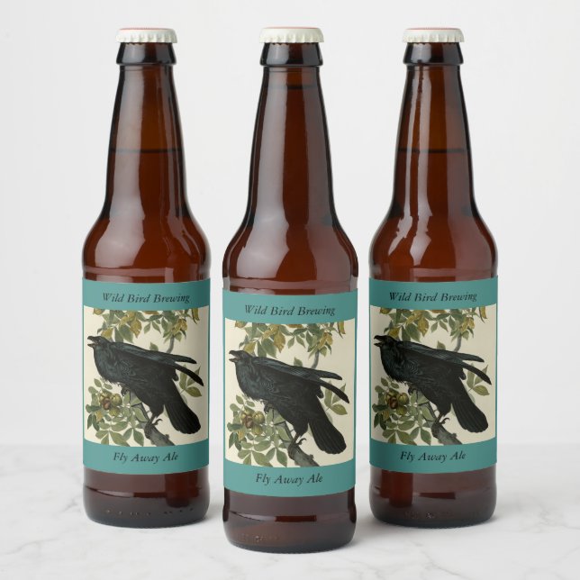 Étiquette Pour Bouteilles De Bière Raven (Bouteilles)