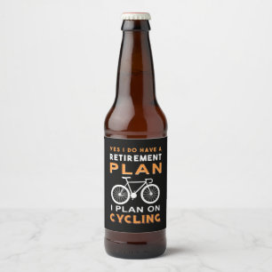 Étiquette Pour Bouteilles De Bière Régime De Retraite I Plan Sur Le Cyclisme