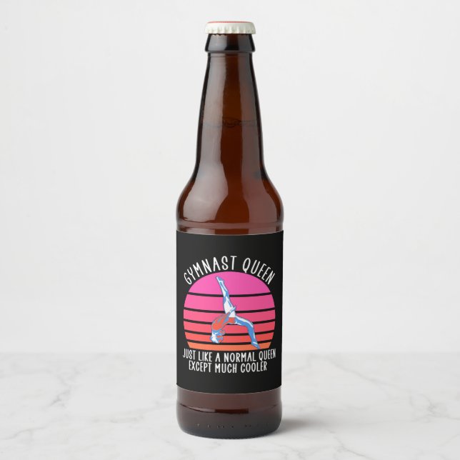 Étiquette Pour Bouteilles De Bière Reine Gymnaste (Devant)