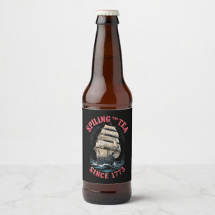 Étiquette Pour Bouteilles De Bière Répandre le thé depuis 1773 4 juillet