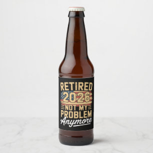 Étiquette Pour Bouteilles De Bière Retraité 2026 Plus Mon Problème Drapeau US Rétro