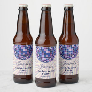 Étiquette Pour Bouteilles De Bière Retro les années 70 Super soirée de Dernier disco
