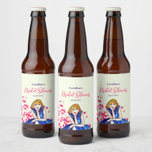 Étiquette Pour Bouteilles De Bière Robe de cocktail en bleu royal foncé pour la douch