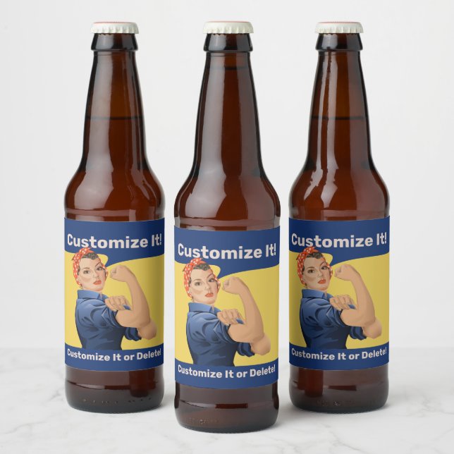 Étiquette Pour Bouteilles De Bière Rosie the Riveter (Bouteilles)
