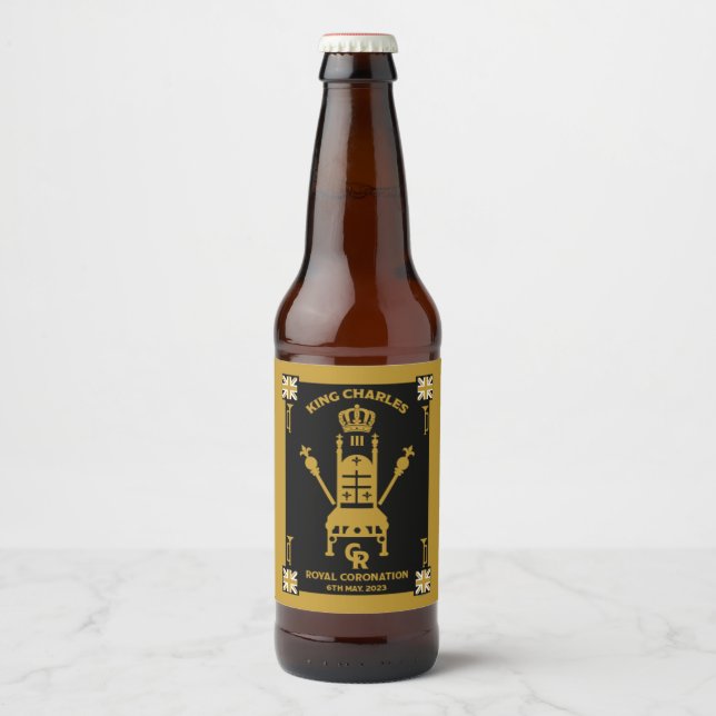 Étiquette Pour Bouteilles De Bière Royal Coronation King Charles III (Devant)