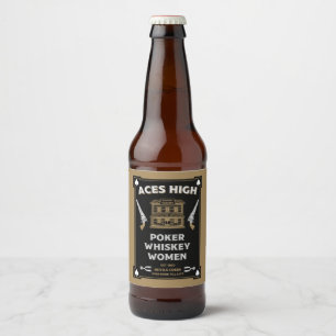 Étiquette Pour Bouteilles De Bière Salon de la Frontière Américaine Cowboy
