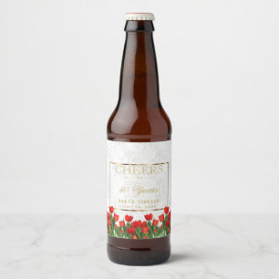 Étiquette Pour Bouteilles De Bière Salutations à 50 ans - N'importe quel anniversaire