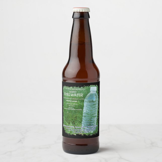 Étiquette Pour Bouteilles De Bière satire parodie parodie étiquette de bouteille d'ea (Devant)