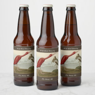 Étiquette Pour Bouteilles De Bière Scarlet Ibis - de Audubon's Birds of America