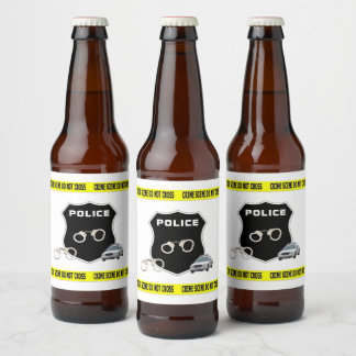 Étiquette Pour Bouteilles De Bière Scène criminelle Application de la loi