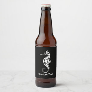Étiquette Pour Bouteilles De Bière Seahorse White