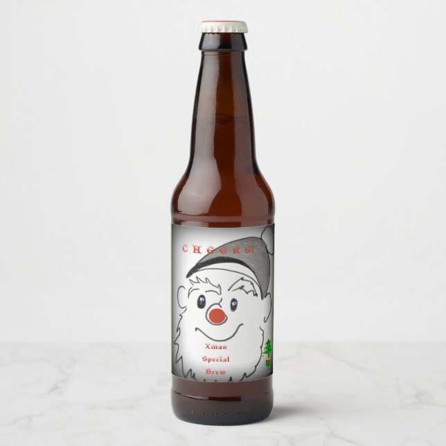 Étiquette Pour Bouteilles De Bière Série spéciale de Noël (Devant)