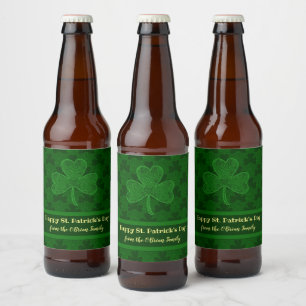 Étiquette Pour Bouteilles De Bière Shamrock