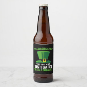 Étiquette Pour Bouteilles De Bière Shenanigator Celui Qui Instine Les Shenanigans