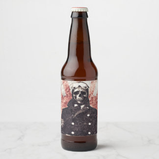 Étiquette Pour Bouteilles De Bière Skull kamikaze