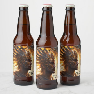 Étiquette Pour Bouteilles De Bière Solaire Eclipse Guerrier King Personnaliser Ensemb