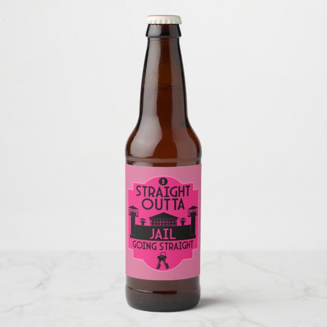 Étiquette Pour Bouteilles De Bière Sortez De Prison Libération Cadeau (Devant)