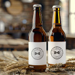 Étiquette Pour Bouteilles De Bière Soyez mon Groomsman<br><div class="desc">Éditez pour tous les gars de votre fête de mariage !</div>