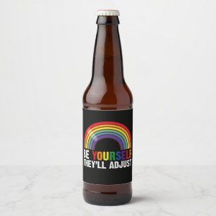 Étiquette Pour Bouteilles De Bière Soyez vous-même, ils s'adapteront LGBTQ Arc-en-cie