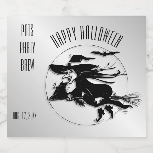 Étiquette Pour Bouteilles De Bière Super unique Halloween Brew (Étiquettes simples)