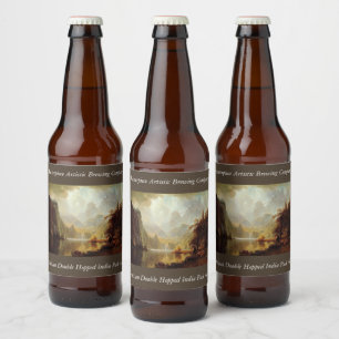 Étiquette Pour Bouteilles De Bière Tableau d'Albert Bierstadt, Dans les montagnes 186