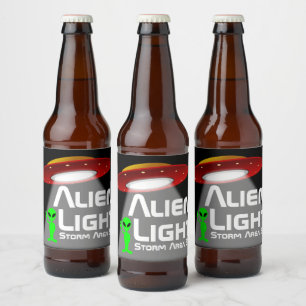 Étiquette Pour Bouteilles De Bière Tempête Alien 51