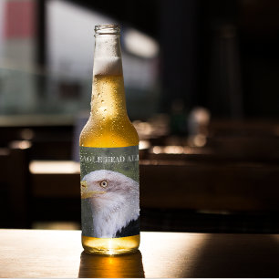 Étiquette Pour Bouteilles De Bière Tête d'aigle à tête blanche américaine