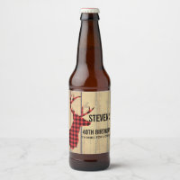 Tête de cerf avec Antlers sur Faux Wood