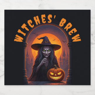 Étiquette Pour Bouteilles De Bière Thème de la fête d'Halloween — La brasse des sorci