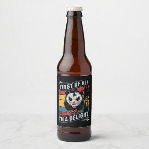 Étiquette Pour Bouteilles De Bière Tout d'abord je suis un opossum possum drôle et ch
