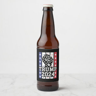Étiquette Pour Bouteilles De Bière Trump 2024 Poing Hors-la-loi Hillbilly J.D.Vance 2