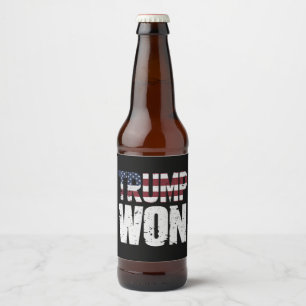 Étiquette Pour Bouteilles De Bière Trump a gagné la 47e élection présidentielle améri