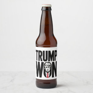 Étiquette Pour Bouteilles De Bière Trump a gagné Trump Vance Élection Président Disco