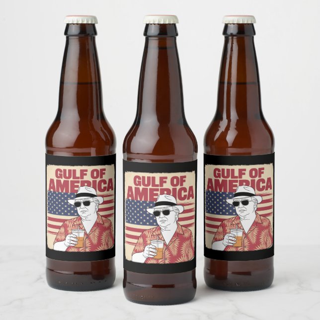 Étiquette Pour Bouteilles De Bière Trump, le président Trump de l'Amérique du Golfe d (Bouteilles)