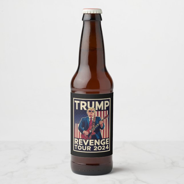 Étiquette Pour Bouteilles De Bière Trump Revenge Tour 2024 Élections politiques 2024 (Devant)