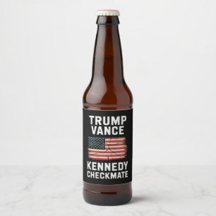Étiquette Pour Bouteilles De Bière Trump Vance 2024 Trump Vance Kennedy Échec et Mat