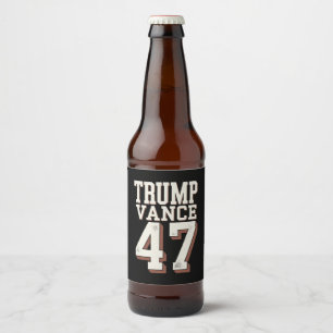 Étiquette Pour Bouteilles De Bière Trump Vance Président Vintage Trump Gagne