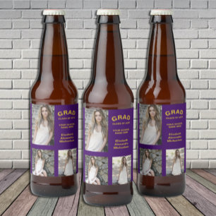 Étiquette Pour Bouteilles De Bière Typographie minimaliste 3 Diplôme photo