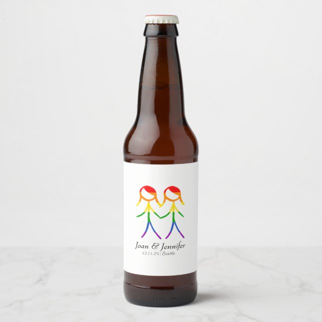 Étiquette Pour Bouteilles De Bière Un amour brassé (Devant)