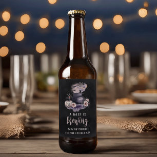 Étiquette Pour Bouteilles De Bière Un Bébé Brasse Mignonne Halloween Baby shower Favo