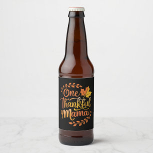 Étiquette Pour Bouteilles De Bière Une Maman Gentille Chute Thanksgiving Automne