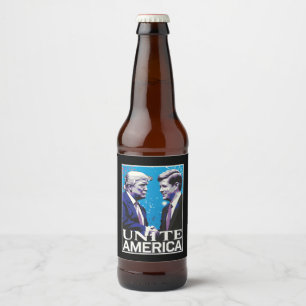 Étiquette Pour Bouteilles De Bière Unir l'Amérique Icône Trump 