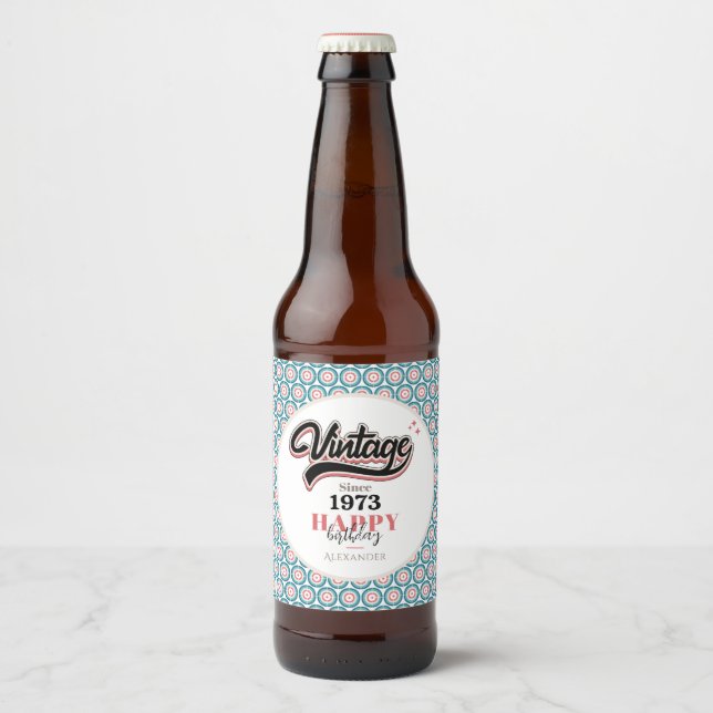 Étiquette Pour Bouteilles De Bière Vintage depuis - 1973 (Devant)