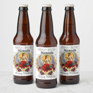 Étiquette Pour Bouteilles De Bière Virgo Zodiac Personnaliser Cadeau Anniversaire
