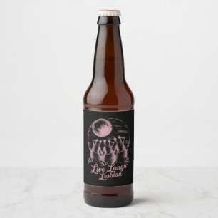 Étiquette Pour Bouteilles De Bière Vivez Riez Lesbienne Raton Laveur Lesbienne Fierté