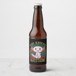 Étiquette Pour Bouteilles De Bière Vous Questions Axolotl Rétro 90s Drôle Axolotl