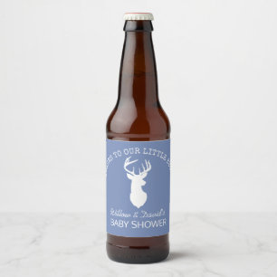 Étiquette Pour Bouteilles De Bière White Deer Buck Silhouette Bière Bouteille Étiquet